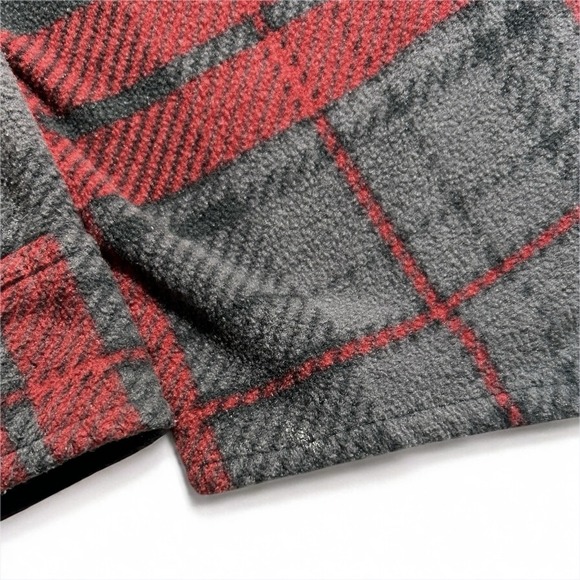 O'NEILL Boys Glacier Plaid Superfleece Long‎ Sleeve Shirt Red Black Gray Size 7 - Picture 5 of 5